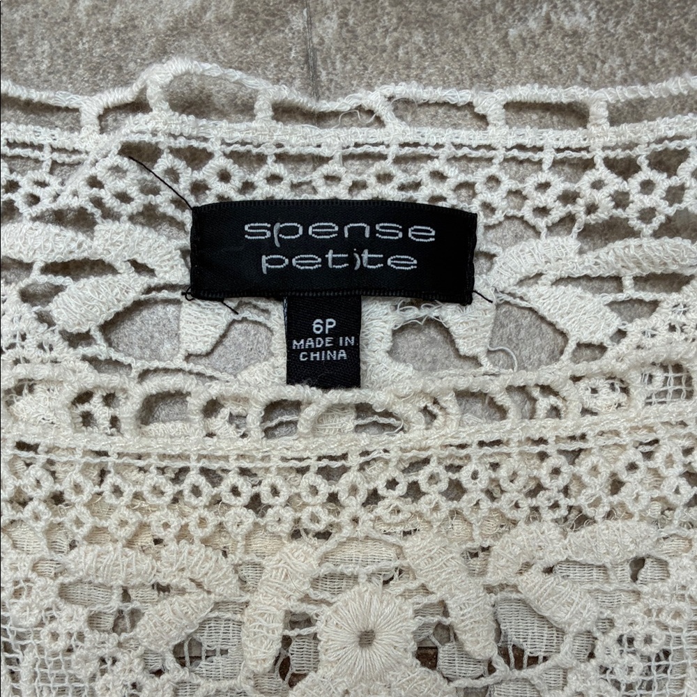 Spense Ivory Crochet Lace Midi Dress - Picture 2 of 7